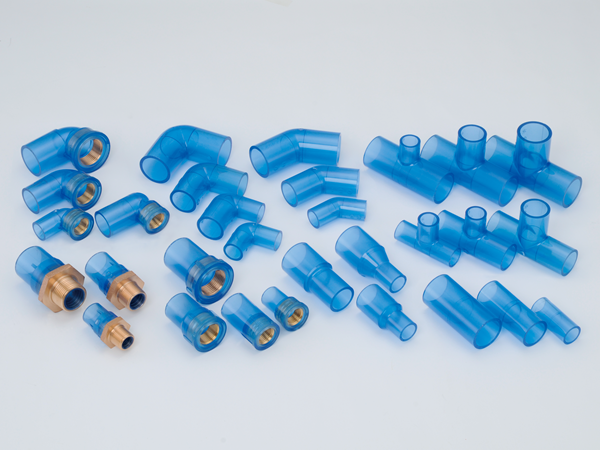 Transparent PVC-U fittings